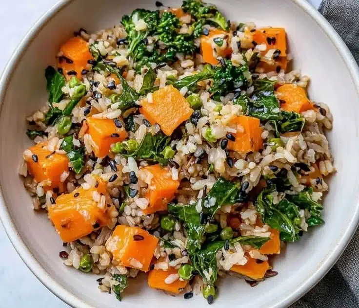 Easy Kale & Sweet Potato Wild Rice Bowl 4 Easy Kale & Sweet Potato Wild Rice Bowl