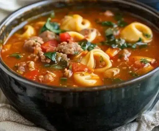 Easy Sausage and Tortellini Soup 4 Easy Sausage and Tortellini Soup