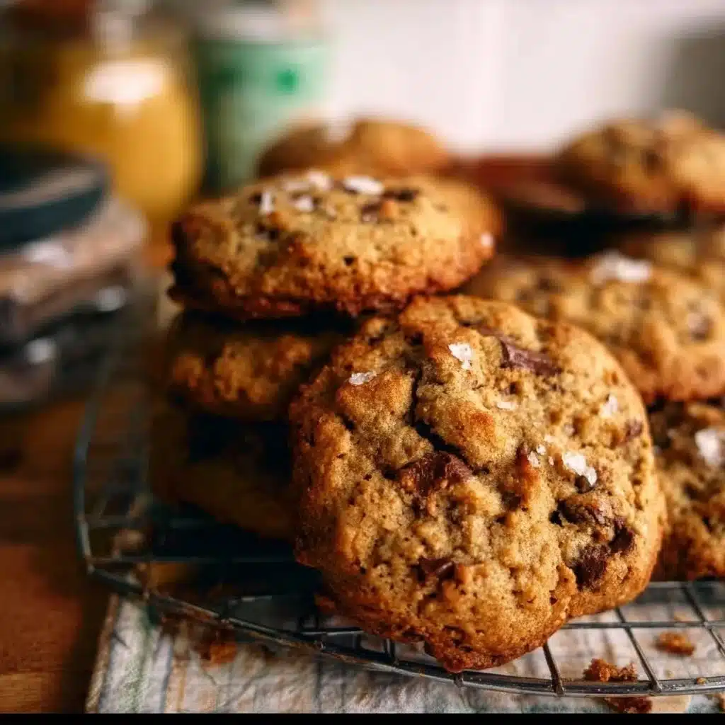 Plate of delicious gluten-free banana cookies with chocolate chips