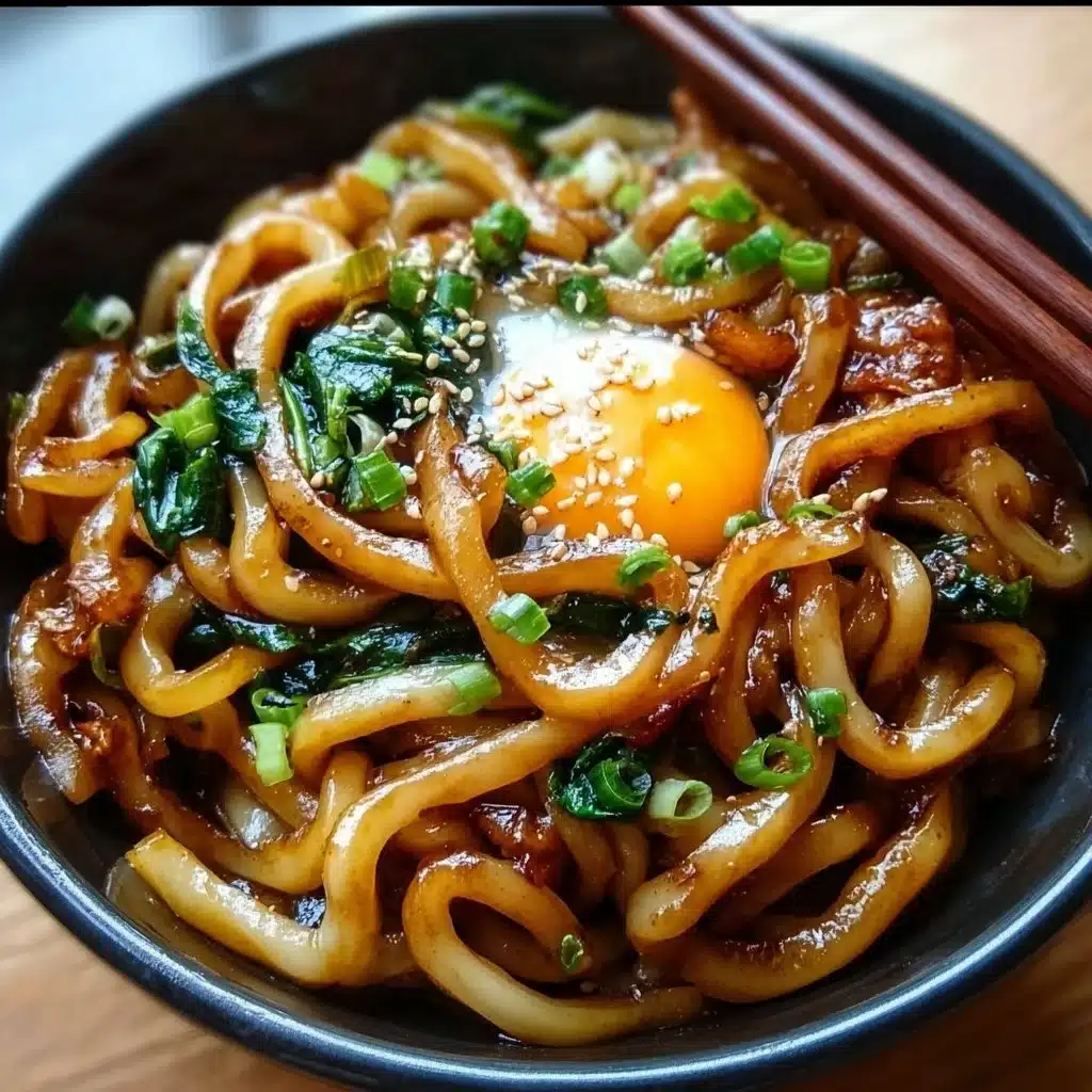 Delicious grilled udon noodles seasoned to perfection and served hot.