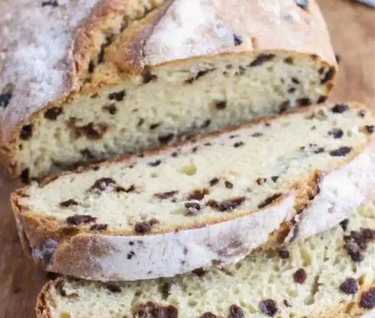 Freshly baked Irish Soda Bread with a golden crust and a soft interior