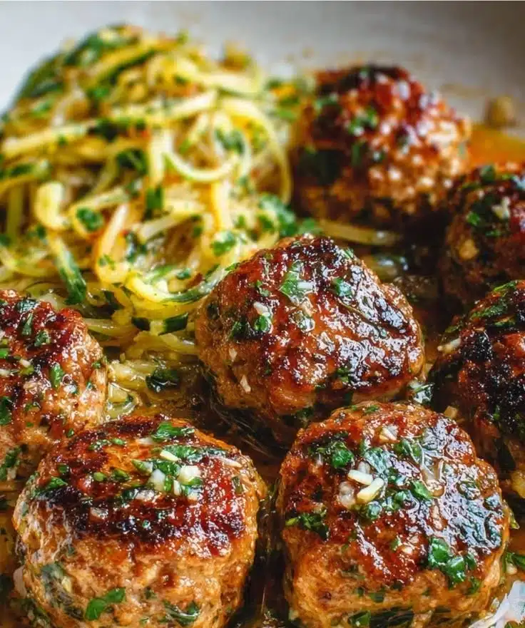 Keto Garlic Butter Meatballs