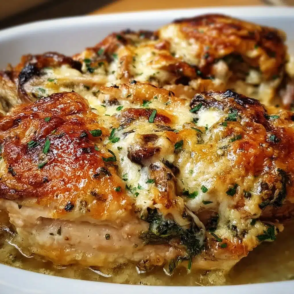 Low-Carb Chicken Bake 3 Low-carb chicken bake dish with vegetables and herbs, ideal for healthy meals.