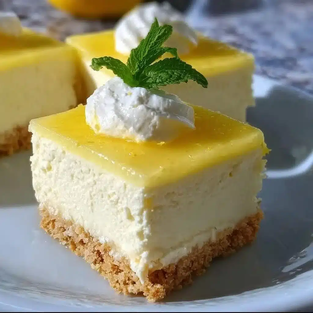 No Bake Lemon Cheesecake Bars
