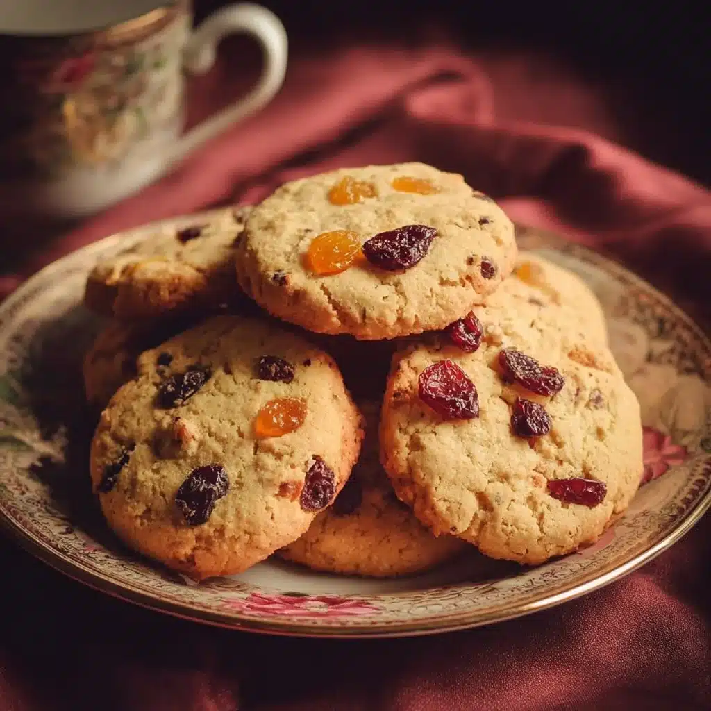 Freshly baked Orange Cranberry Cookies with citrus zest and cranberries