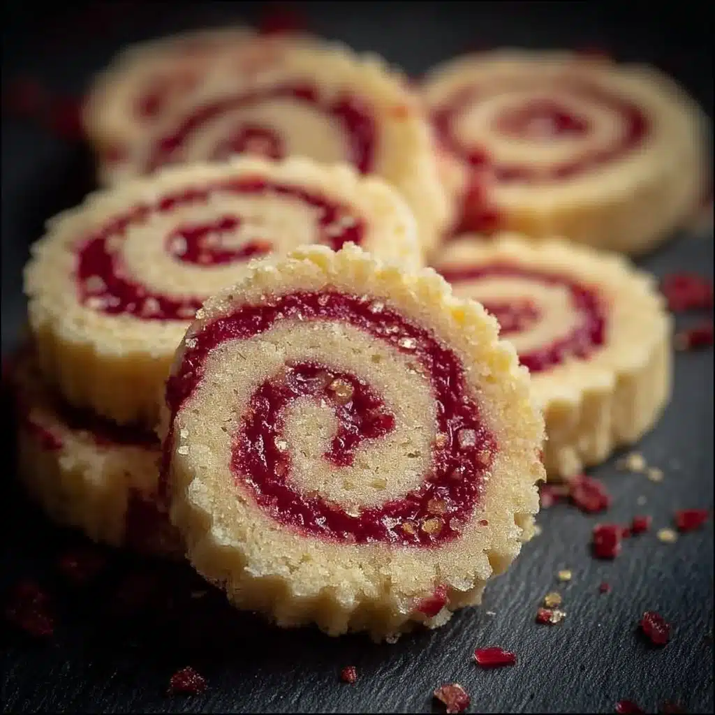Perfect Raspberry Swirl Shortbread Cookies