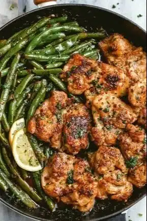 Skillet Garlic Butter Chicken and Green Beans 4 Skillet Garlic Butter Chicken and Green Beans