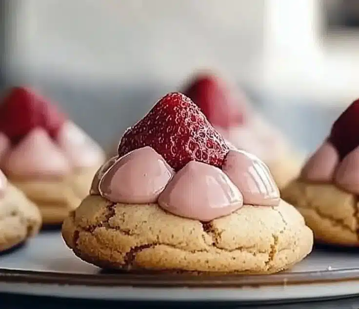 Sweet Strawberry Kiss Cookies