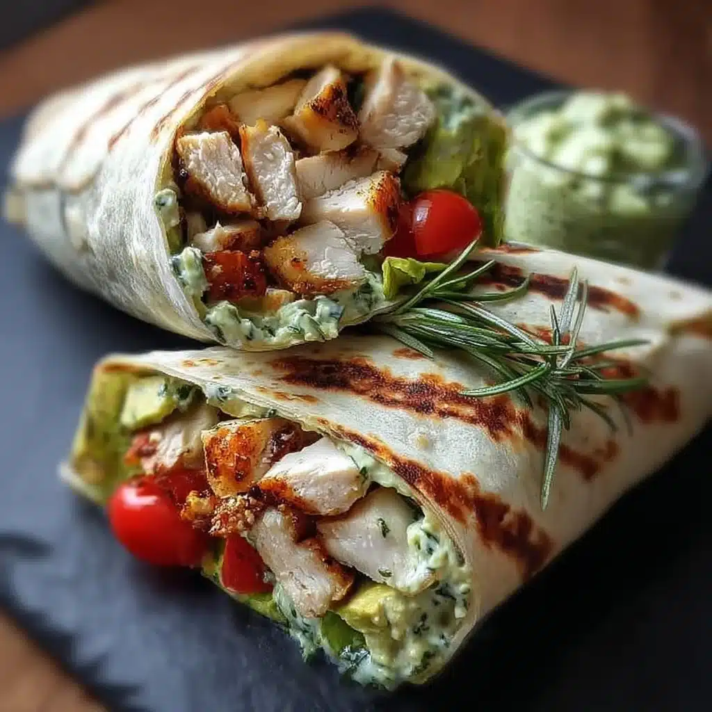 Healthy wrap chicken recipe with fresh ingredients and vibrant flavors