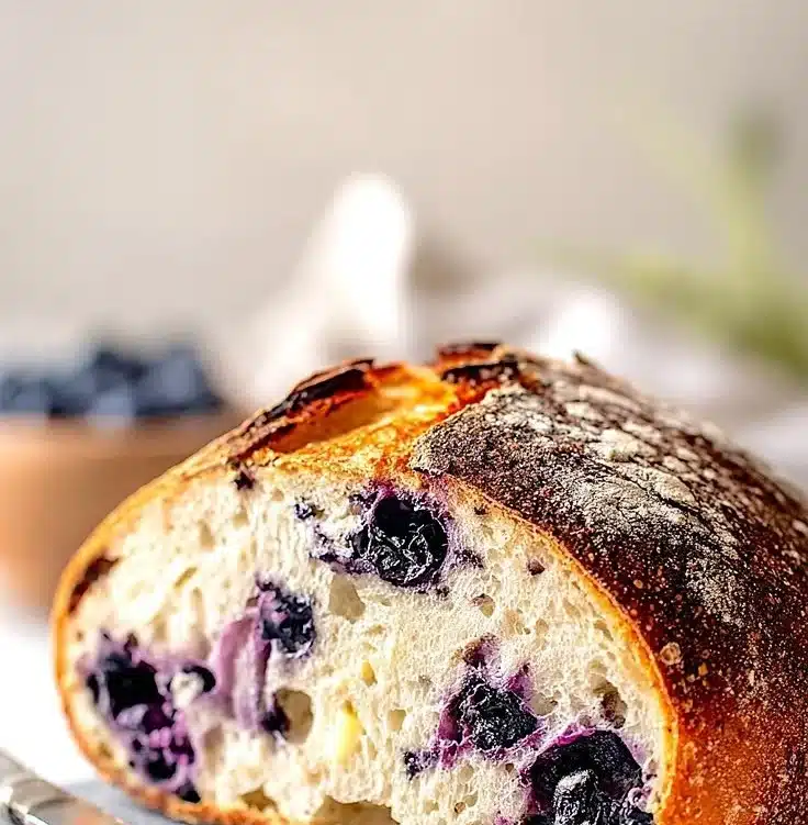 Tasty Blueberry and Cream Cheese Sourdough Bread