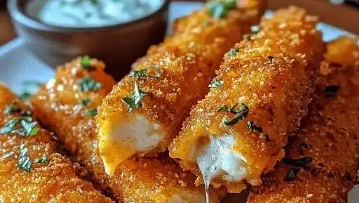 Buffalo Chicken Mozzarella Sticks