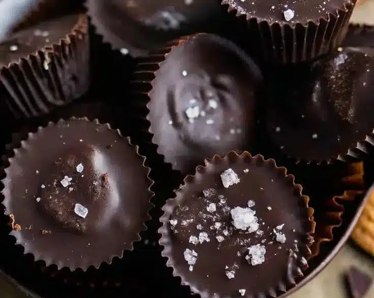 Cashew Butter Cups 3 Delicious homemade cashew butter cups with a smooth cashew butter filling