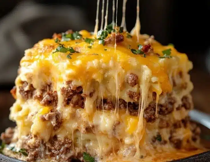 Delicious Cattle Drive Casserole served in a rustic bowl