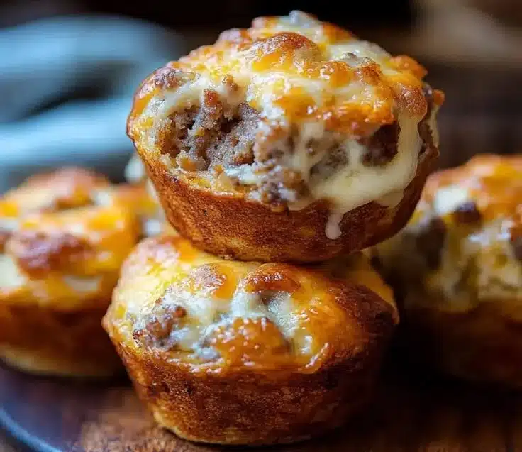 Crazy-Good Cheesy Sausage Muffins for Breakfast Bliss