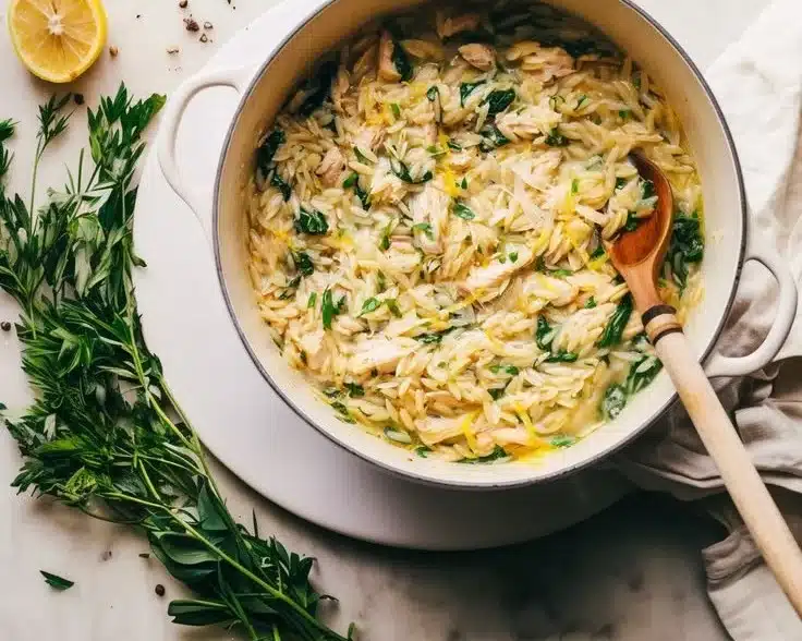 Creamy Lemon Chicken Orzo 4 Creamy Lemon Chicken Orzo
