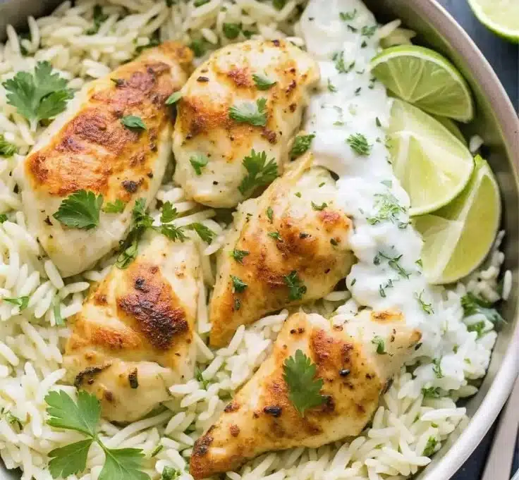 Dump and Bake Chicken Tzatziki with Rice 4 Dump and Bake Chicken Tzatziki with Rice