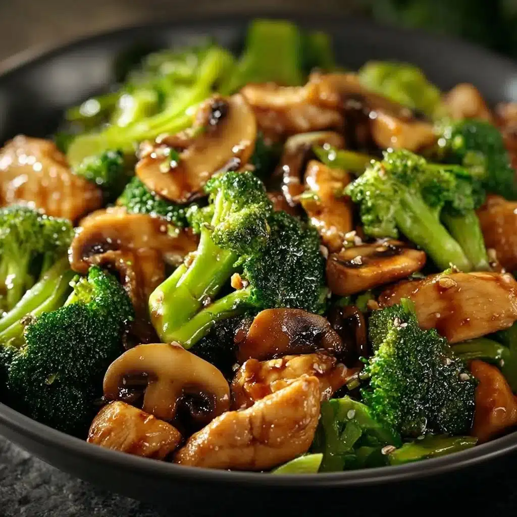 Delicious easy chicken stir-fry with vegetables and sauce in a skillet