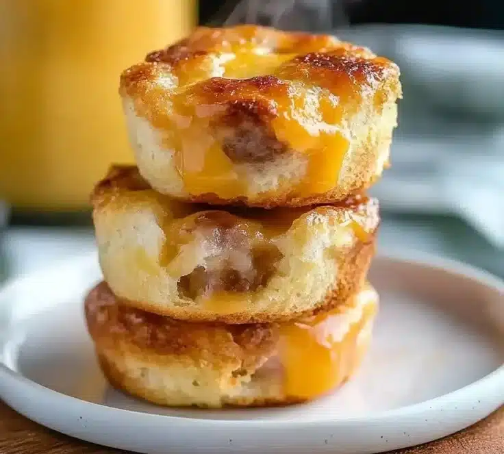 Delicious homemade McGriddle Muffins served for breakfast