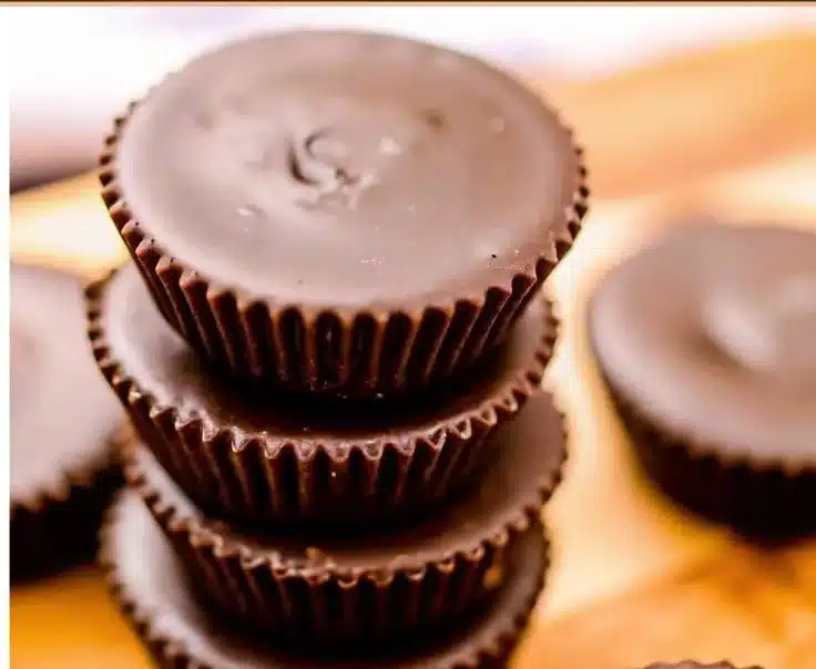 Homemade Chocolate Peanut Butter Cups 3 Delicious homemade chocolate peanut butter cups made with creamy peanut butter