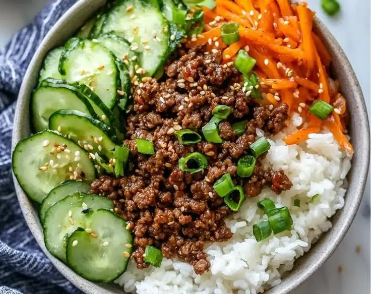 Korean Ground Beef Bowl