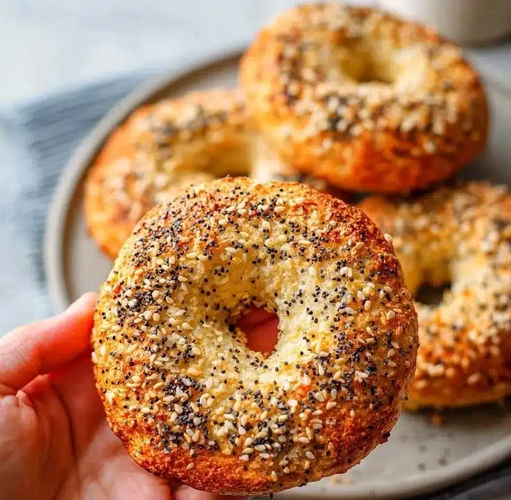 Delicious Protein Almond Flour Bagels fresh out of the oven