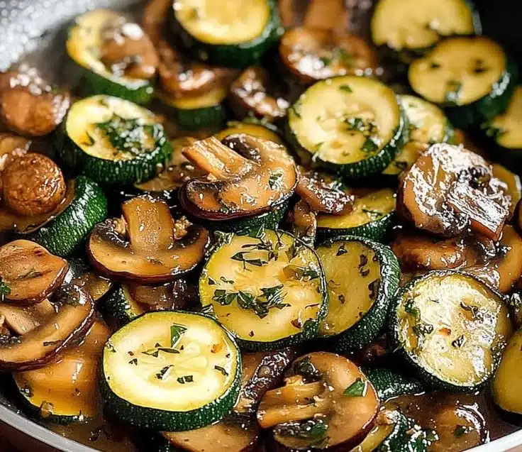 Savory Skillet Zucchini and Mushrooms 4 Savory Skillet Zucchini and Mushrooms