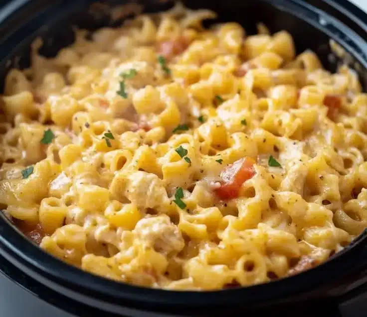 Comforting Slow Cooker Chicken Pot Pie Pasta You'll Crave