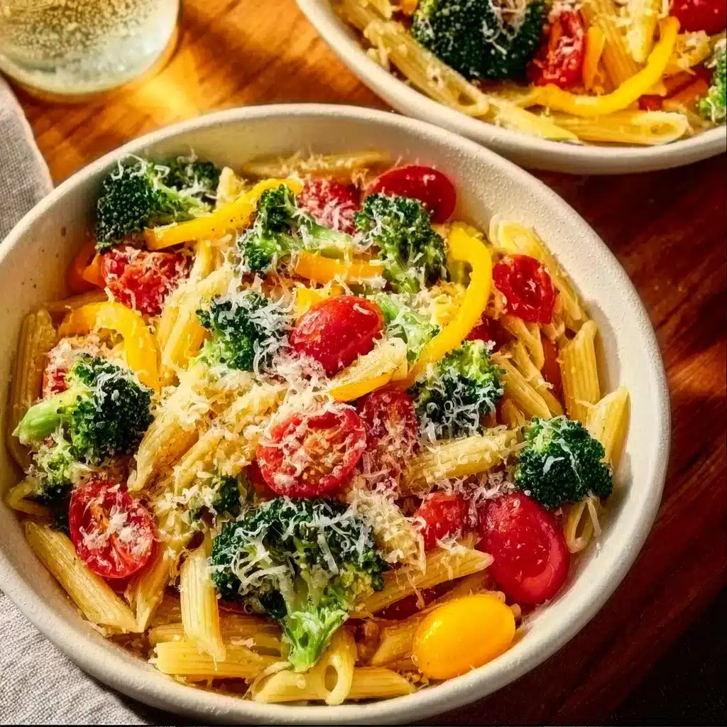 Delicious Spring Pasta with fresh vegetables and herbs, showcasing vibrant seasonal flavors.