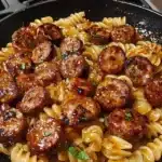 sticky honey garlic sausage pasta skillet 2026 03 08 123512 1