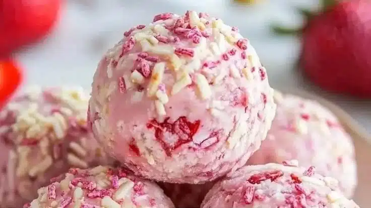 Strawberry Cheesecake Protein Balls