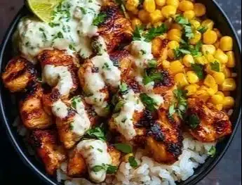 Street Corn Chicken Rice Bowl