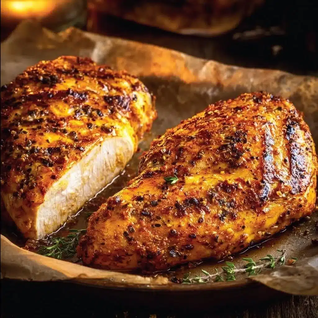 Juicy and flavorful air fryer chicken breast served on a plate