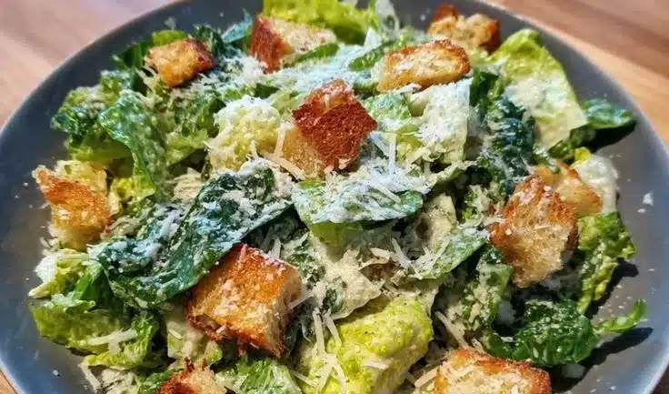 Easy Caesar Salad with Sourdough Croutons