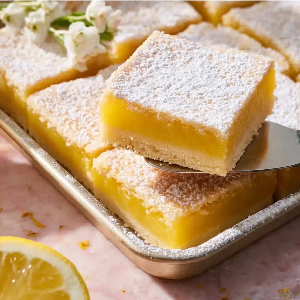 Delicious lemon bars with a drizzle of lemon glaze on a white plate