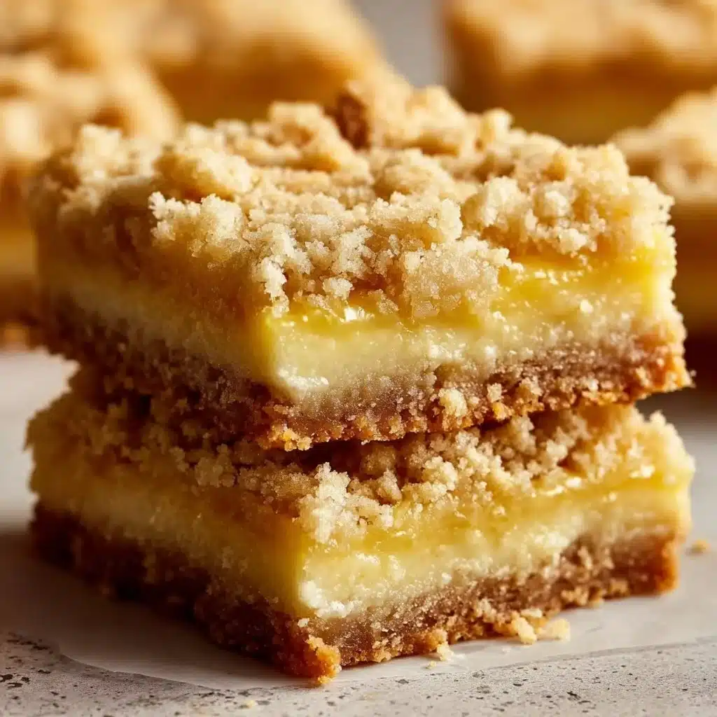 Delicious lemon crumb bars with a golden crumb topping and zesty lemon filling
