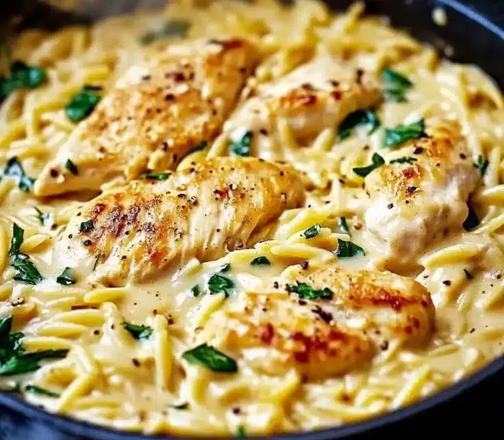 Creamy Lemon Chicken Orzo That Will Brighten Your Dinner Table