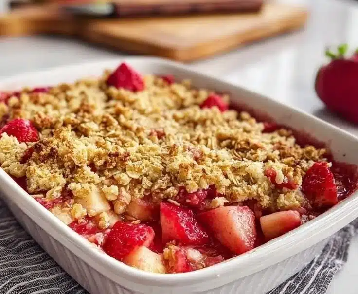 Strawberry Rhubarb Crisp Recipe