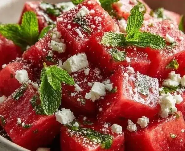 Watermelon Feta Mint Salad